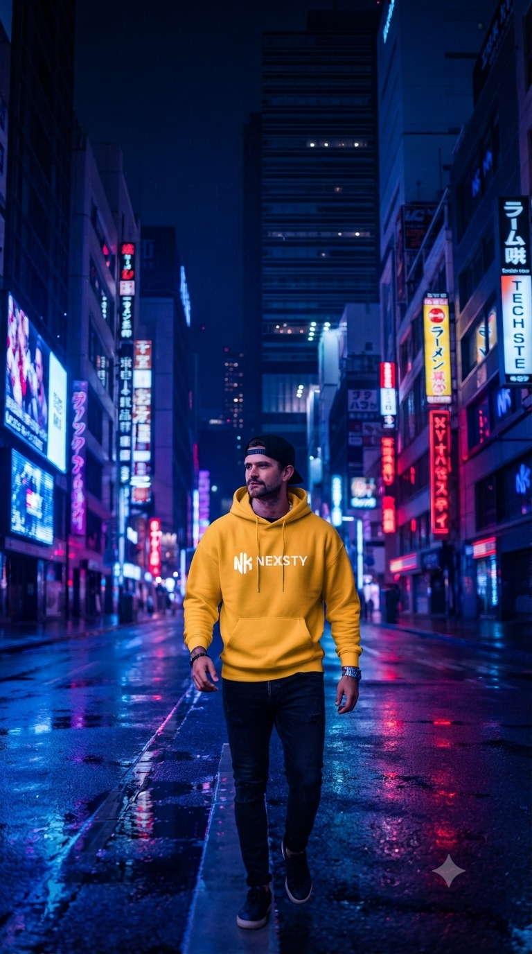 LA California Graphic Hoodie Model
